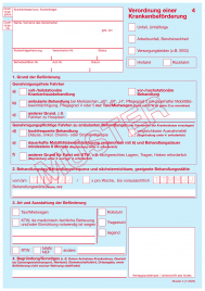 Ab 01.07.2020 gültige Verordnung einer Krankenbeförderung (Muster 4)